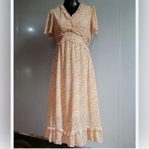 Summer Women Maxi Dress Flowers Embroidery Loose Long Dress Elegant - new in bag